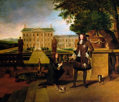 John Rose, o jardineiro do rei, apresentando Carlos II com um abacaxi, século XVII de Hendrick Danckerts