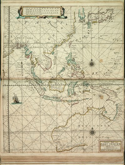 Parte oriental da Índia Oriental, que se estende do Ceilão ao Japão e à Holanda Nova de Hendrick Doncker