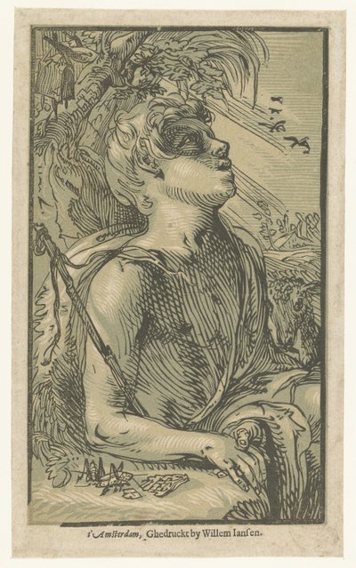 João Baptista no deserto de Hendrick Goltzius (attributed to)