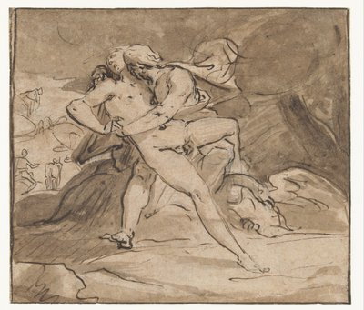 Júpiter abraça Io de Hendrick Goltzius (school of)