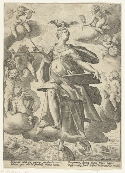 Alegoria da arte de Hendrick Goltzius (workshop of)