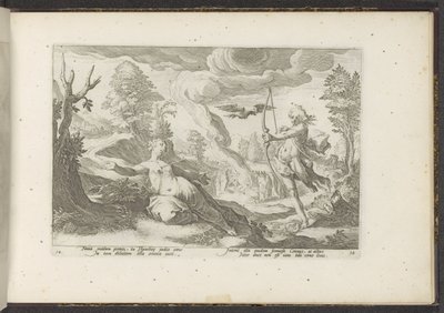 Apollo Doodt Coronis Metamorfosen de Ovídio (título da série) Herscheppingen van P. Ovidius Naso (título da série) de Hendrick Goltzius (workshop of)
