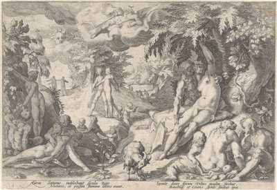 A idade de ouro Metamorfoses de Ovídio (título da série) de Hendrick Goltzius (workshop of)