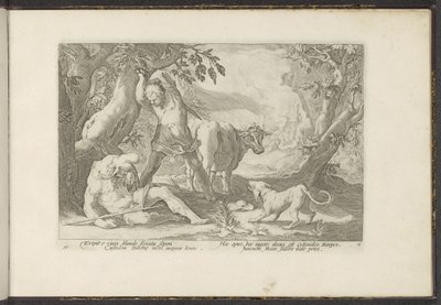 Mercúrio mata Argus
Metamorfoses de Ovid (título da série)
Recriações de P. Ovidius Naso (título da série) de Hendrick Goltzius (workshop of)