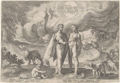 Prometheus cria o primeiro homem
Metamorfoses por Ovid (título da série) de Hendrick Goltzius (workshop of)