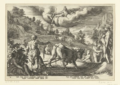 Idade de Prata Metamorfoses de Ovídio (título da série) de Hendrick Goltzius (workshop of)