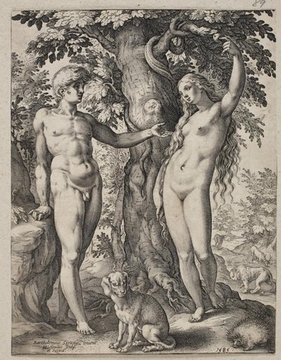 Adão e Eva de Hendrick Goltzius