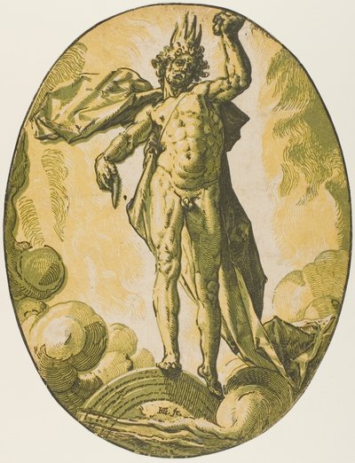 Aether, placa seis de Demogorgon and the Deities de Hendrick Goltzius