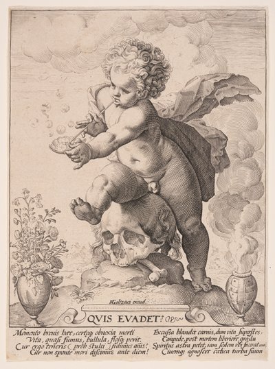 Alegoria da Transitoriedade (Quis Evadet) de Hendrick Goltzius