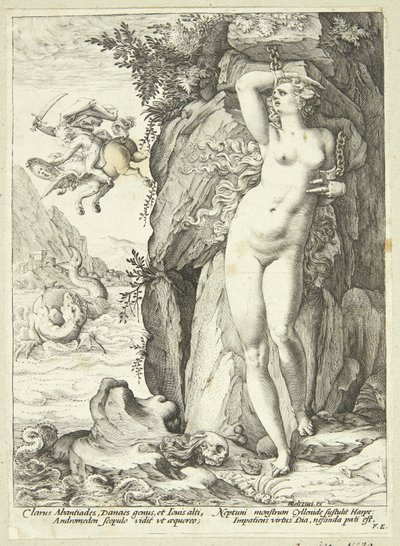 Andrômeda é libertada por Perseu de Hendrick Goltzius