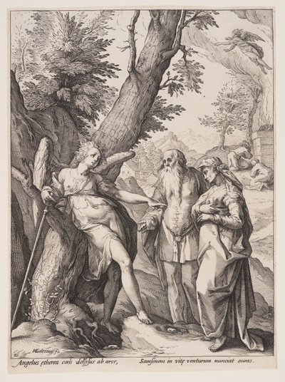 Anjo com Manoá e a sua mulher de Hendrick Goltzius