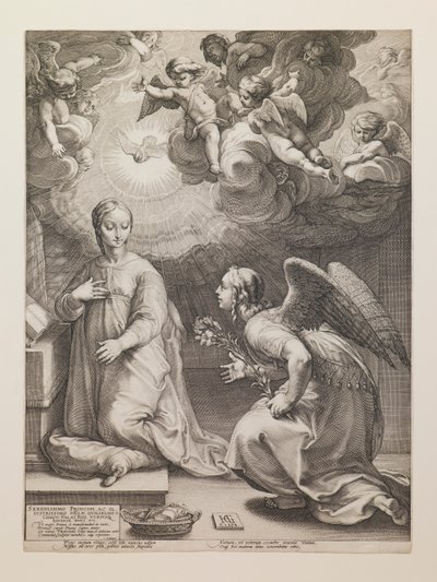 Anunciação, da série «A Vida da Virgem» de Hendrick Goltzius