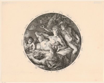 Baco, Ceres e Vénus de Hendrick Goltzius
