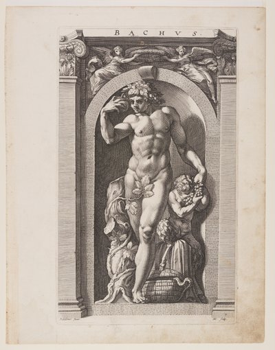 Baco, de Oito Deuses Pagãos de Hendrick Goltzius