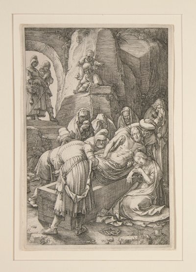 Enterro de Cristo (The Entombment), de The Passion, #11 numa série de 12 gravuras de Hendrick Goltzius