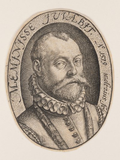 Busto de um homem virado para a direita de Hendrick Goltzius