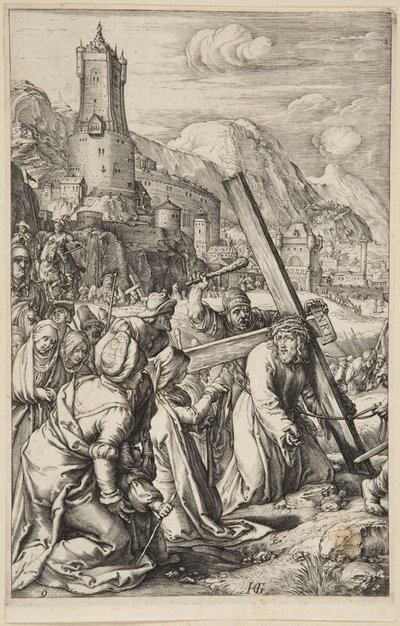 Cristo carregando a cruz de Hendrick Goltzius
