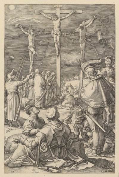 Cristo na cruz, de «A Paixão de Cristo» de Hendrick Goltzius