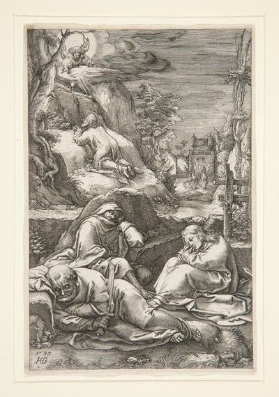 Cristo no Monte das Oliveiras / A Agonia no Jardim de Hendrick Goltzius