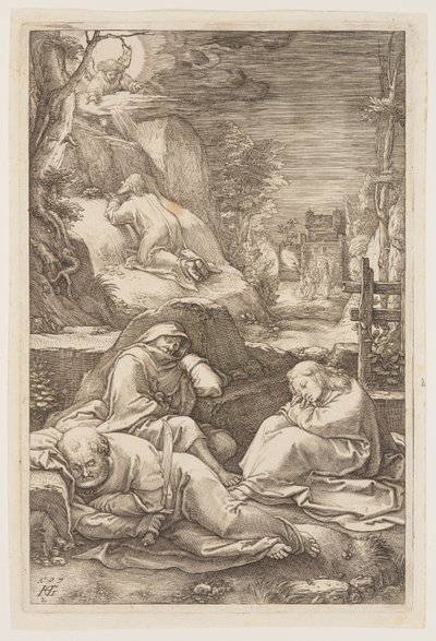Cristo no Monte das Oliveiras, de A Paixão de Hendrick Goltzius