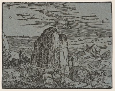 Falésia à beira-mar de Hendrick Goltzius