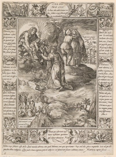 Cura dei pro suis, estampa 5 da série «Alegorias da fé cristã» de Hendrick Goltzius