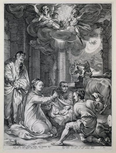 A adoração dos pastores
O início da vida de Maria (título da série)
Obras-primas (título da série) de Hendrick Goltzius