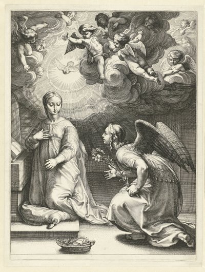 A Anunciação
O início da vida de Maria (título da série)
Obras-primas (título da série) de Hendrick Goltzius