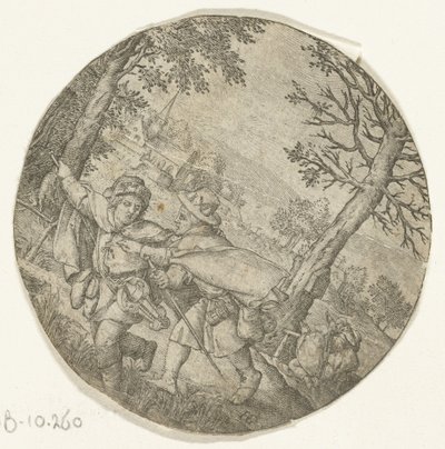 O cego que conduz o cego de Hendrick Goltzius