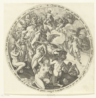 Os abençoados são recebidos no céu
O Juízo Final (título da série) de Hendrick Goltzius