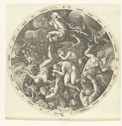 Os amaldiçoados entram no inferno
O Juízo Final (título da série) de Hendrick Goltzius