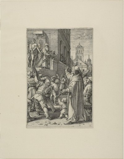 Ecce Homo, placa oito da Paixão de Cristo de Hendrick Goltzius