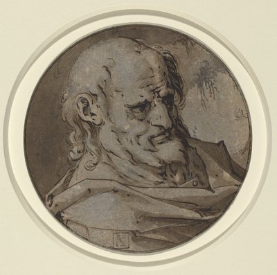 Cabeça de um apóstolo de Hendrick Goltzius