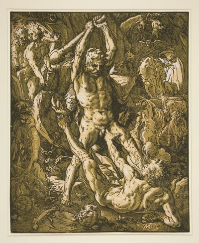 Hércules Killing Cacus de Hendrick Goltzius