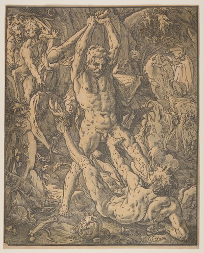 Hércules e Caco de Hendrick Goltzius