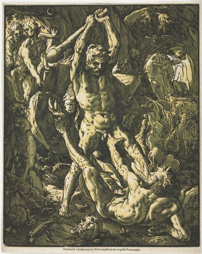 Hércules e Caco de Hendrick Goltzius