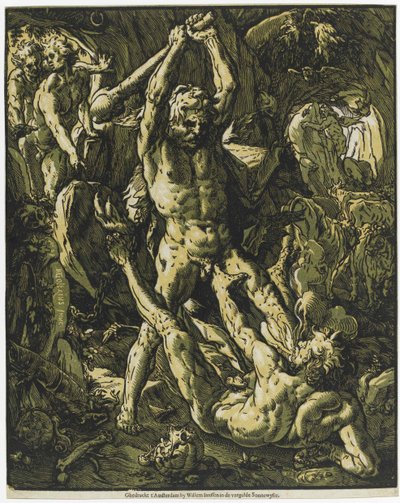 Hércules matando Cacus, 1588. de Hendrick Goltzius