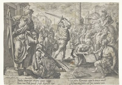 O martírio de Paulo
O martírio de Cristo e os apóstolos (título da série) de Hendrick Goltzius