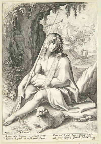João Batista no deserto de Hendrick Goltzius