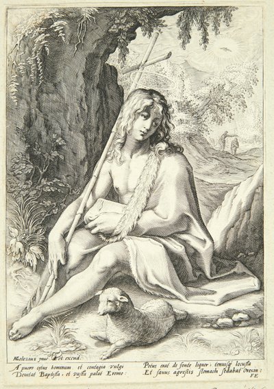 João Batista no deserto de Hendrick Goltzius