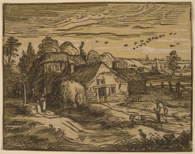 Paisagem com uma quinta de Hendrick Goltzius