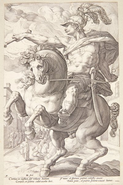 Marco Cúrcio de Hendrick Goltzius