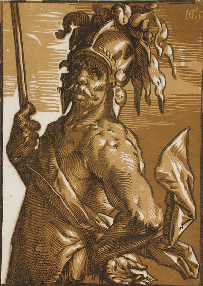 Mars (Halbfigur) de Hendrick Goltzius