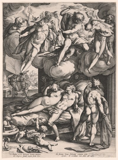 Marte e Vénus surpreendidos por Vulcano de Hendrick Goltzius