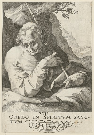 Mateus, prancha 9 da série «Cristo, os doze apóstolos e Paulo» de Hendrick Goltzius