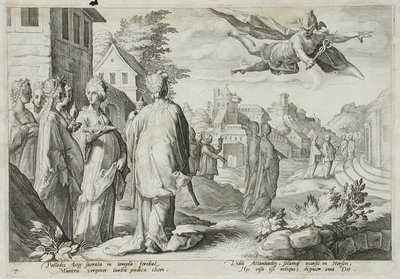 Mercúrio enamorado de Herse, filha de Cécrops de Hendrick Goltzius