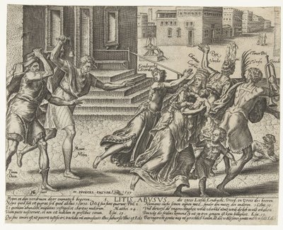 A minha e a tua dissipam Unidade, Amor, Paz e Medo de Deus
Litis abusus (título sobre o objecto)
Abuso de processo (título da série) de Hendrick Goltzius