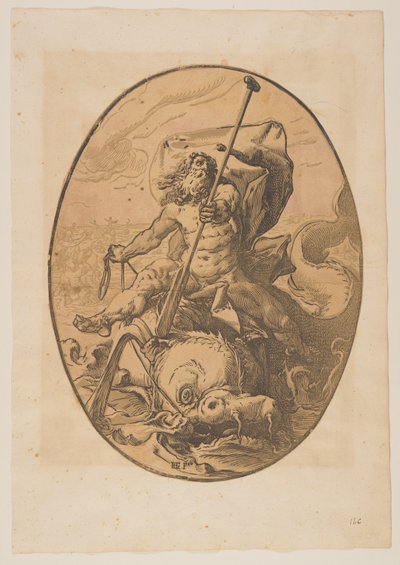 Oceanus, de The Deities de Hendrick Goltzius