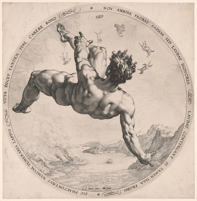 Phaeton, de Os Quatro Desgraçados de Hendrick Goltzius