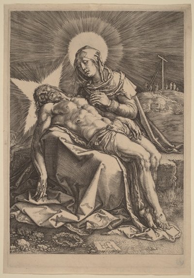 Pietà (A Virgem Dolorosa com Cristo morto no colo) de Hendrick Goltzius